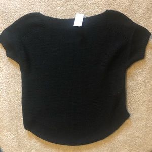 Knitted scoop neck crop top